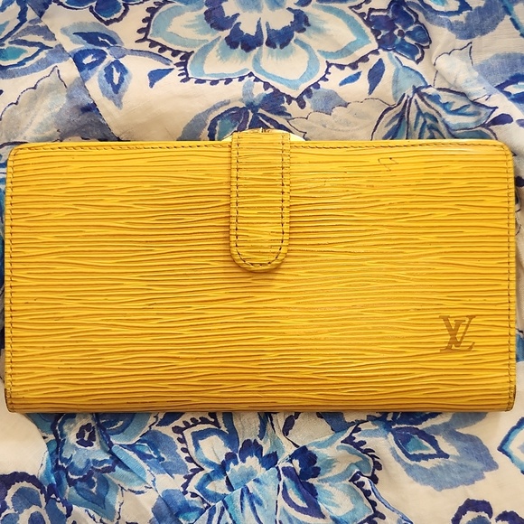 Louis Vuitton Handbags - LV Kiss Lock EPI Wallet. Gorgeous Long Wallet In Striking Yellow And Purple!